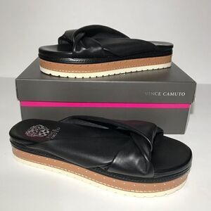 Vince Camuto Rareden Leather Slide Sandals
